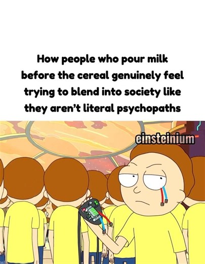 WHO is pouring the milk first 💔😐