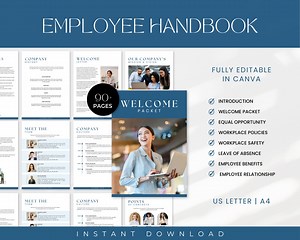 Employee Handbook, New Hire Welcome Packet, HR Employee Onboarding Templates, New Hire Handbook 2024, Employee Welcome Package, HR Manual - Etsy