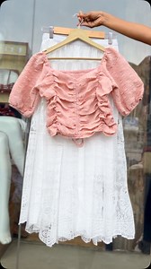 Laze work skirt set 🩷🤍 | mirzan_michu