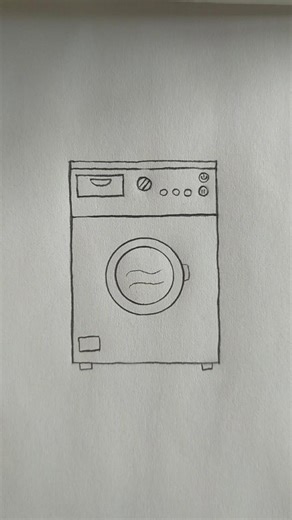 How to Draw a Washing Machine | Front Load Washing Machine #shorts