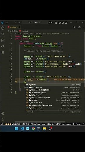 increment operator in java | day - 76 #shorts #viral #java #like #share #subscribe #coding #tech