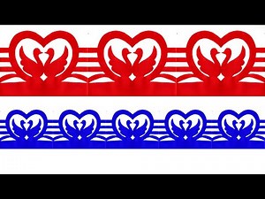 How to make paper cutting border designs | Border design for bulletin board | applique work designs