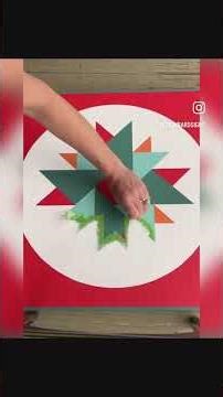 Painted Barn Quilt. Barn Quilts. Geometric Art. Double Aster Quilt Block. Outdoor Art.