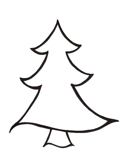 Hand-drawn Christmas Tree Coloring Page Simple Fun Printable JPG SVG PNG - Etsy UK