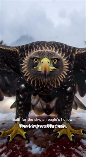 😱 Eagle SMASHES Truck Windshield in Snow – Man Fixes Shattered Wing With Popsicle Sticks… 🦅❤️