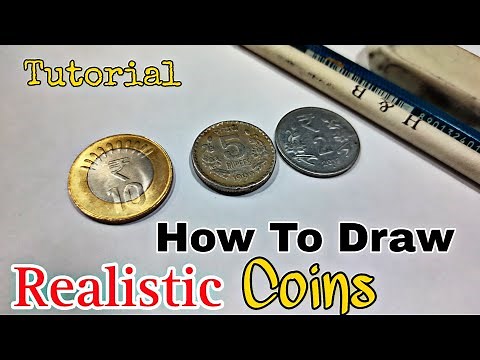 How to Draw Realistic Coins with Pencil Step by Step | Realistic Coins Drawing