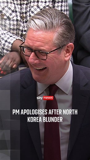 The prime minister had to pause PMQs to apologise for an "unfortunate slip of the tongue", after he mistakenly said the UK had negotiated a trade deal with North Korea, rather than South Korea.'Before I am referred to the privileges committee, can I correct the record,' Sir Keir Starmer joked.