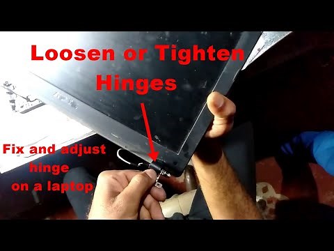 How to adjust or fix (loosen or tighten up) the hinges on a laptop asus x550c