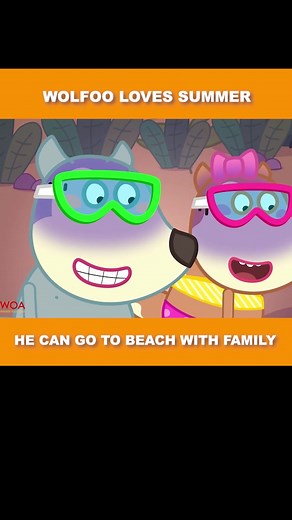 Wolfoo loves going to beach with family #woavideo #woafunny #wolfoo #animation #funny #fun #friends