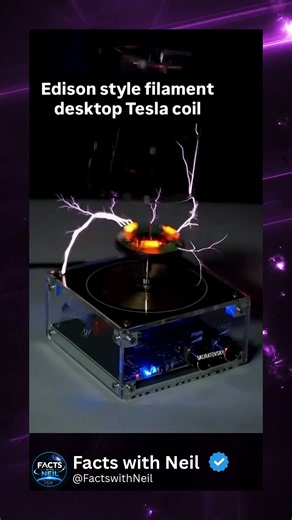 FactswithNeil Tests an Edison Style Filament Tesla Coil! #facts