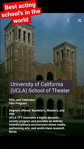 Top 10 best acting school's in the world