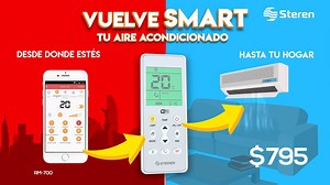 ¿Hace mucho calor? 😰☀ Haz SMART tu aire acondicionado para preparar la temperatura antes de llegar a casa. ¡Desde donde estés y con tu celular! Control universal Wi-Fi para aire acondicionado $495 ➡ bit.ly/3jHAPQT | Steren México