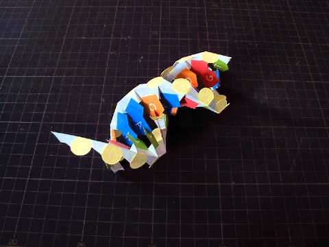 切って折るだけで作れるＤＮＡのペーパークラフト（Paper model of DNA）