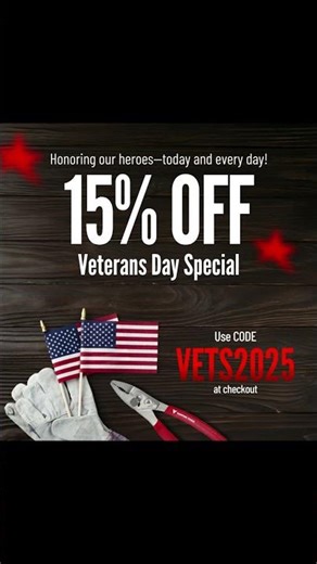 Veterans Day Special – 15% Off at Vampire Tools! #shorts #vampiretools
