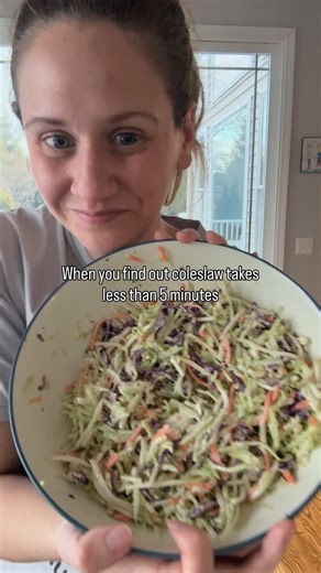 This simple coleslaw is flavorful and perfect for Fish Fridays! Comment “recipe” to get the full recipe sent to your DMs! #lentenseason #fishfriday #coleslaw #easyrecipes #simplerecipe https://www.everydayfamilycooking.com/coleslaw-recipe/ | Everyday Family Cooking