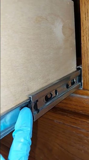 How to remove a drawer with a slide guide... #drawerslide #armoiredrawers #drawerremoval #drawers