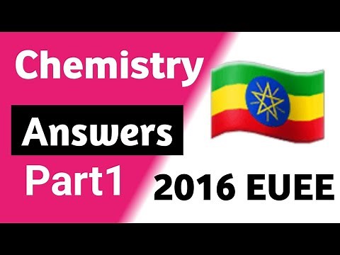 2016 Chemistry Natural Entrance Examination Answers with Explanations part 1