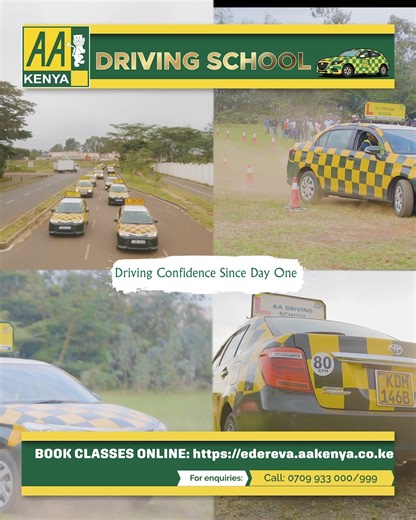 35K views · 732 reactions | Sema zii to the passenger seat and take charge as the Driver! AA Driving School will steer you towards driving excellence and ensure you’re ready for any road ahead. Sign up for classes today at https://edereva.aakenya.co.ke/students/ or call us on 0709933000/999. #AAniYetu #DrivingSchool | AA Kenya | Facebook
