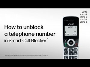 Unblock a telephone number in Smart Call Blocker - VTech VS113 VS113-2 VS113-3 VS113-4 VS113-5