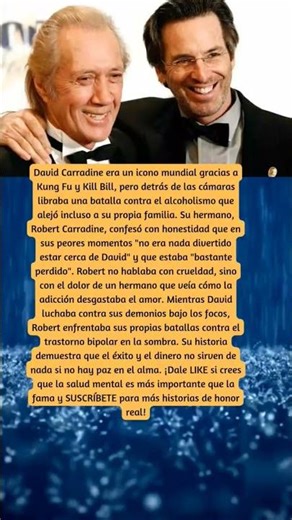 ¡Era difícil estar cerca de él! La dolorosa verdad sobre David Carradine.