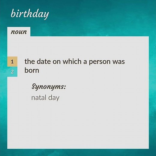 Birthday | meaning of Birthday