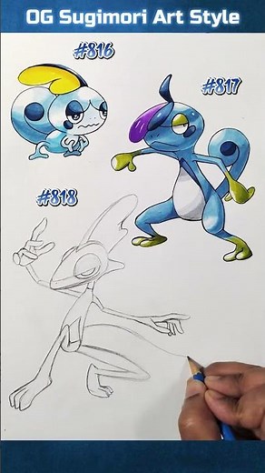 Drawing Pokémon Inteleon Stages #pokemondrawing | Sobble