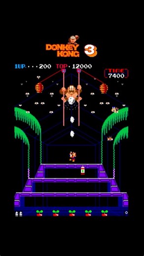 Donkey Kong 3 – 01 Classic Arcade Gameplay#shorts