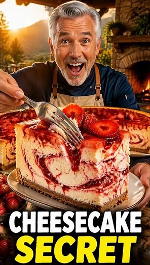 Creamy Strawberry Swirl New York Cheesecake Recipe