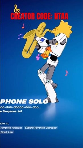 LISA SIMPSONS SAXOPHONE EMOTE #fyp