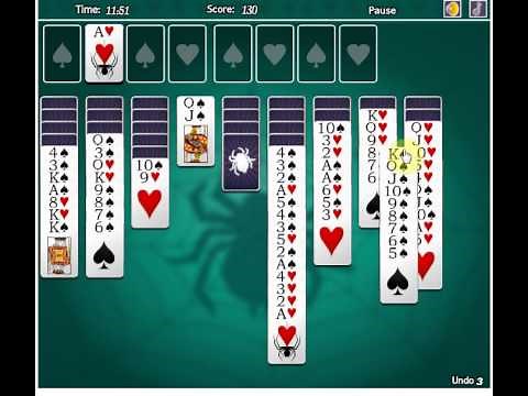 Game Spider Solitaire 2 suits