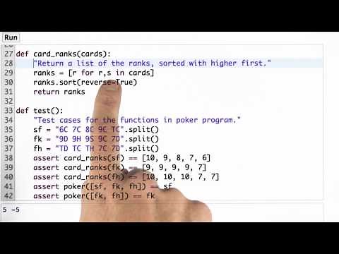Fixing Card Rank - Design of Computer Programs