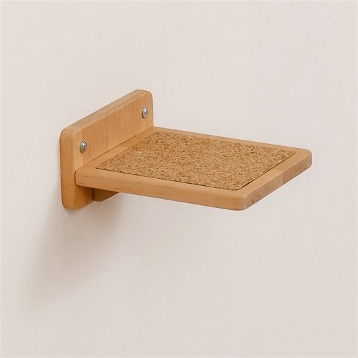 Solid Wood Cat Wall Step, Modern Climbing Perch, Cat Shelves for Wall - Etsy