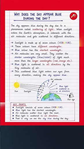 Why Does the Sky Appear Blue? | Class 10 CBSE Science #abhisheklectures
