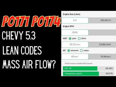 Chevy 5.3 Testing for P0171 P0174
