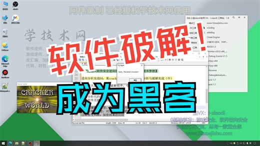 二进制黑客软件破解逆向技术：IDA Pro逆向破解软件，扒出软件源码和算法【游戏安全，软件安全，网络安全，CTF比赛必备基础】
