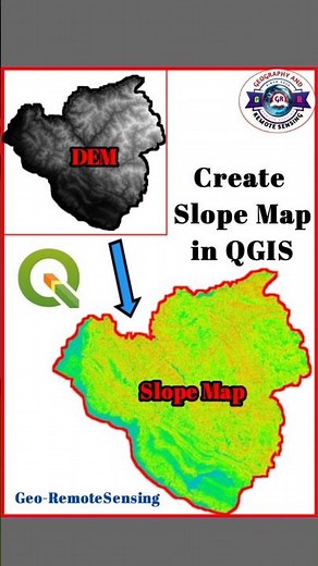 How to create Slope Map in QGIS #shorts #qgis