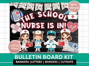 School Nurse is in Bulletin Board Classroom Health Decor School Health Office Decor Nurse Appreciation Board Printable Classroom Display - Etsy