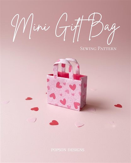 Mini Valentine Gift Bag Sewing Pattern | Reusable Fabric, Beginner Project (PDF Pattern) - Etsy Australia