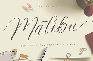 Malibu Script, a Script Font by Genesis Lab