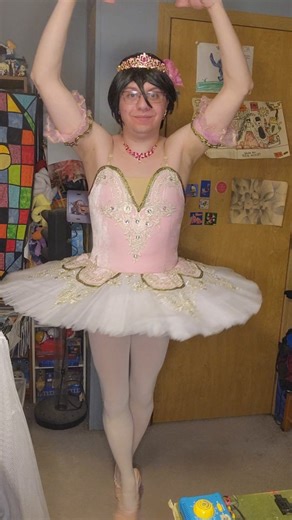 Someone better get Elliot Fujiaino dressed as Odette because he can really dance like a graceful swan. 😉❤️👍🩰 Pink and White Pancake Tutu Ballerina outfit w/ Flower Hairclip by MTPLOP Wig, Tiara, Earrings and Necklace set from @amazon Ballet Pink Tights by Dancina Ballet slippers by Bloch #originalcharacter #originalcharactercosplay #balletcosplay #cosplay #cosplayersofinstagram | Ackley Attack TV