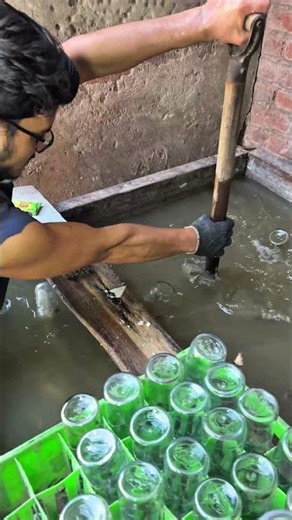 From Dirty to Clean: Glass Juice Bottle Recycling Process 🏭