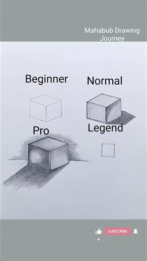 How to Draw 3D Cube 😱✨ | Easy 3D Drawing #Shorts #drawing #art