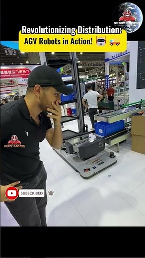 Revolutionizing Distribution: AGV Robots in Action! 🤖🚚