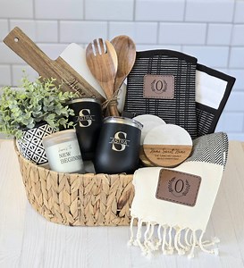 Custom Gift Basket Client Gift Personalized Cutting Board Housewarming Gift Real Estate Closing Gift Basket for New Homeowner First Home - Etsy