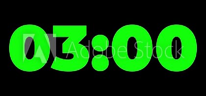 timer countdown animation, animation on 4:30 minutes countdown on a transparent background.