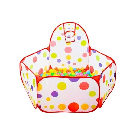 EQWLJWE Kids Ball Pit, Large Pop up Children Playpen Indoor & Outdoor Baby Toddler Ball Pit Pool Play Tent, with Basketball Hoop and Zipper Storage Bag, Balls Not Included - Walmart.ca
