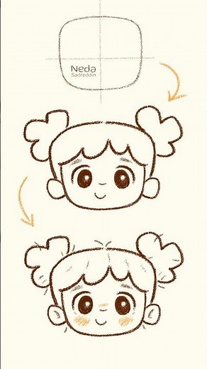 How To Draw A Cartoon Face #howtodrawacutegirlface #howtodrawcutefaces #cartoonfacedrawingtutorial