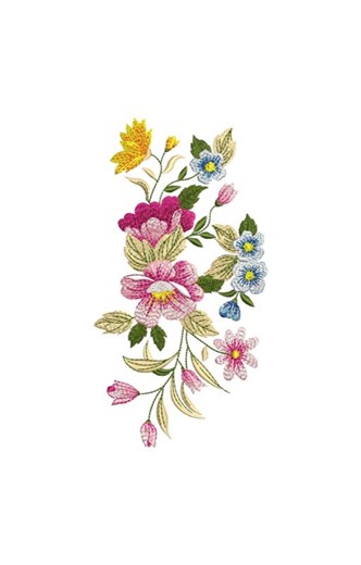 Floral Machine Embroidery Design - Floral Embroidery Files - Digitized Flower Embroidery - 3 Sizes - Instant Download - Etsy