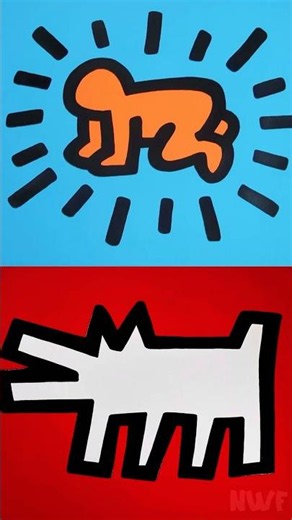 Keith Haring's Radiant Baby & Barking Dog #keithharing #streetart #contemporaryart