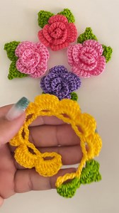 Mini rosinhas em crochê | Silva artes croche